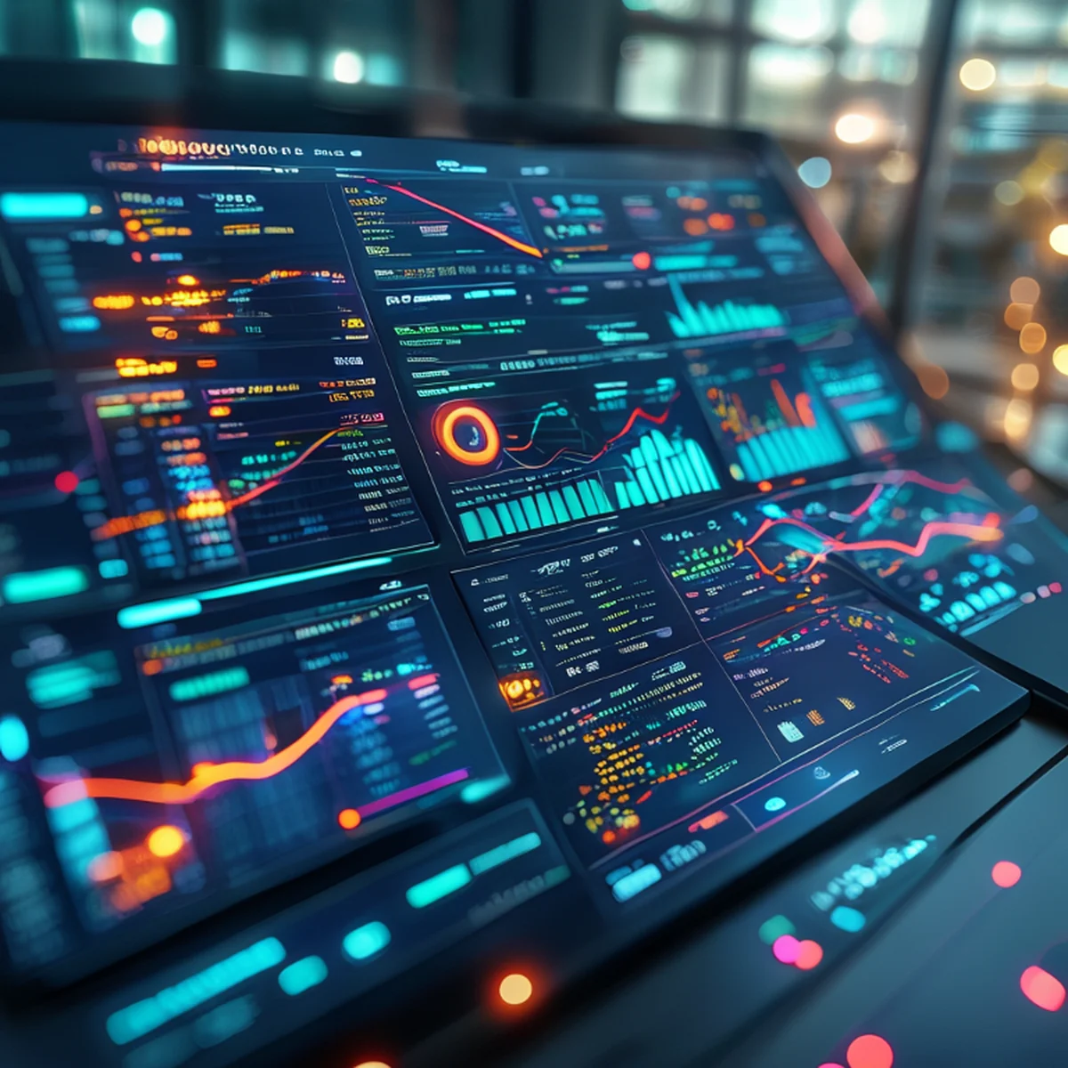 Abstracte weergave van economische gegevens en trends